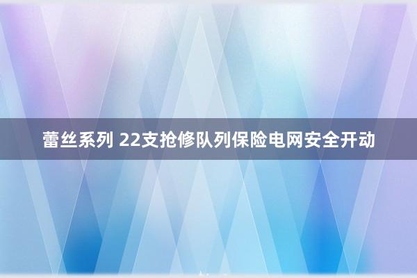 蕾丝系列 22支抢修队列保险电网安全开动