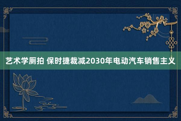 艺术学厕拍 保时捷裁减2030年电动汽车销售主义