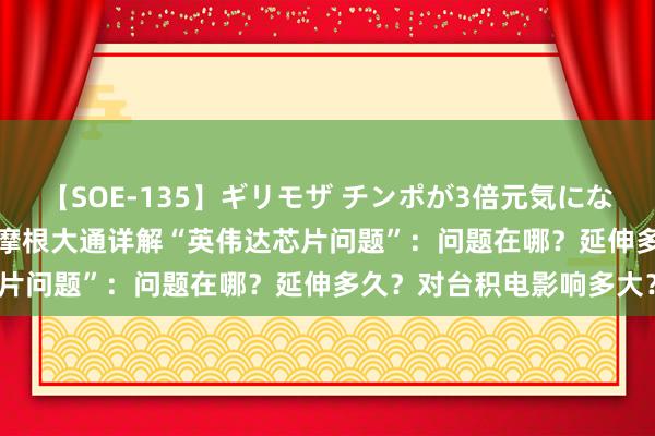 【SOE-135】ギリモザ チンポが3倍元気になる励ましセックス Ami 摩根大通详解“英伟达芯片问题”：问题在哪？延伸多久？对台积电影响多大？