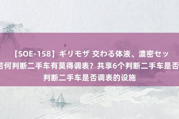 【SOE-158】ギリモザ 交わる体液、濃密セックス Ami 若何判断二手车有莫得调表？共享6个判断二手车是否调表的设施