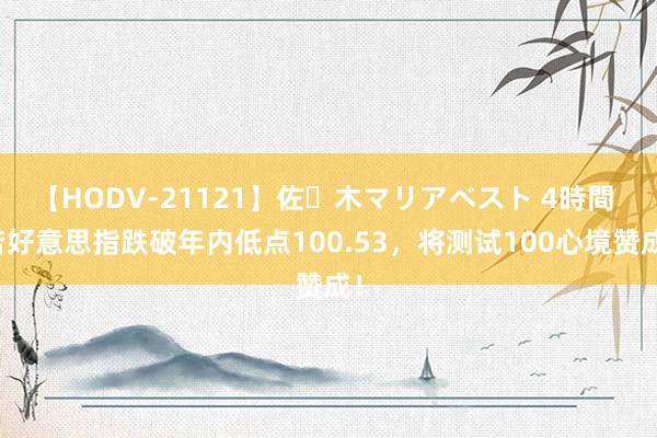 【HODV-21121】佐々木マリアベスト 4時間 若好意思指跌破年内低点100.53，将测试100心境赞成！